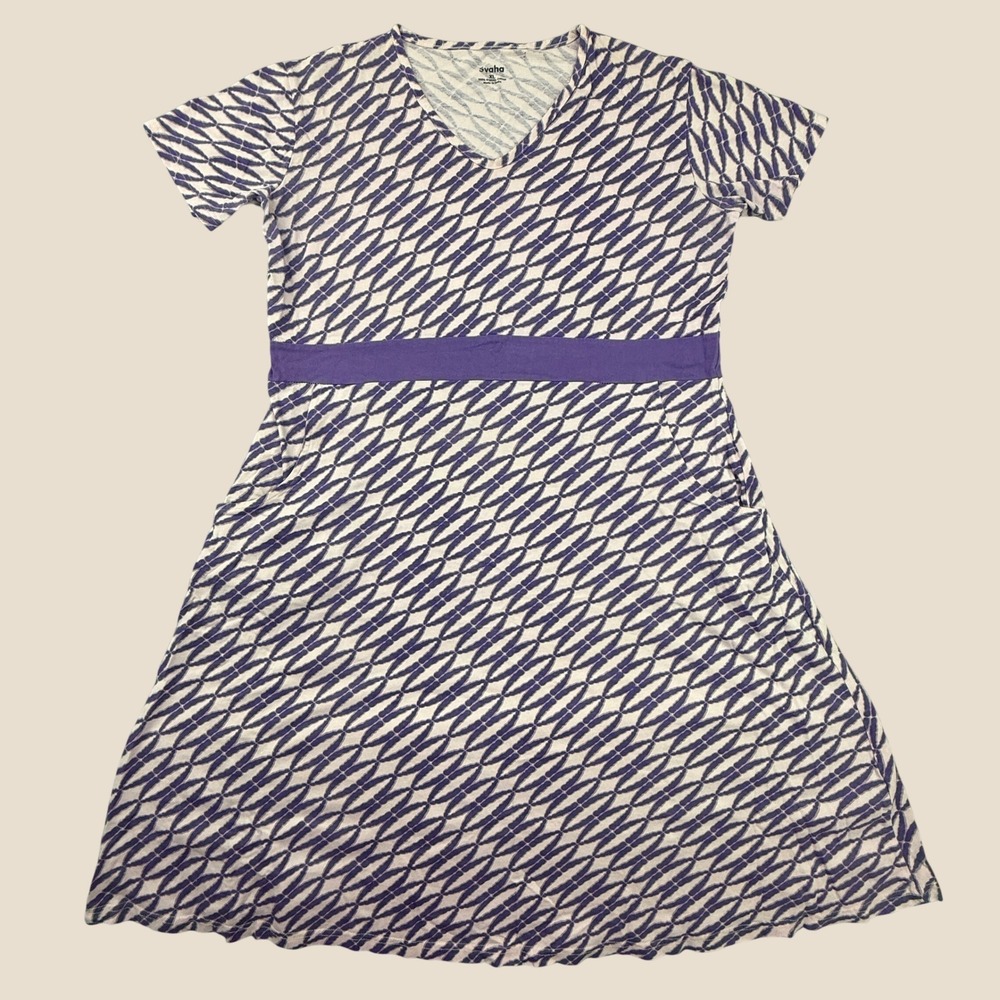 Svaha Dress Women XL A-Line Purple Organic Cotton Pockets Chromosomes Teacher